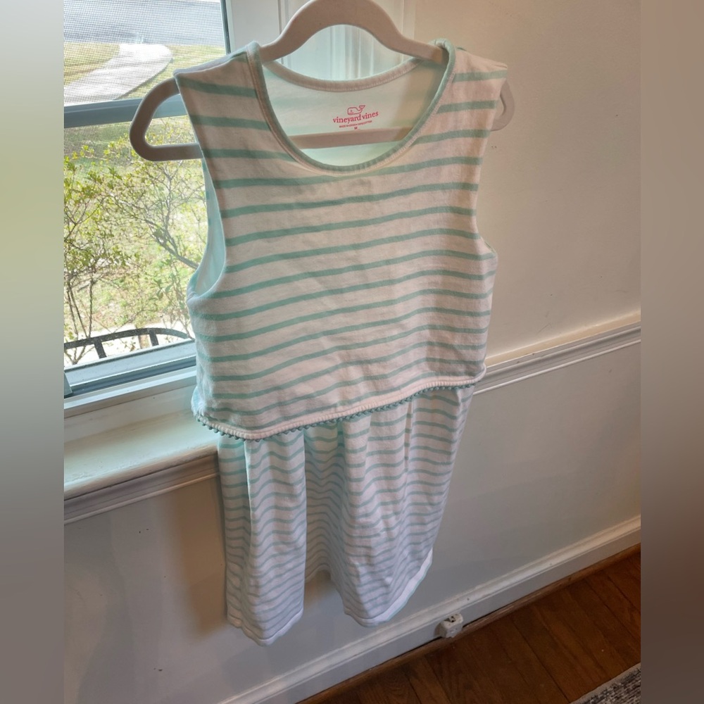 Vineyard Vines Mint and White Striped Dress